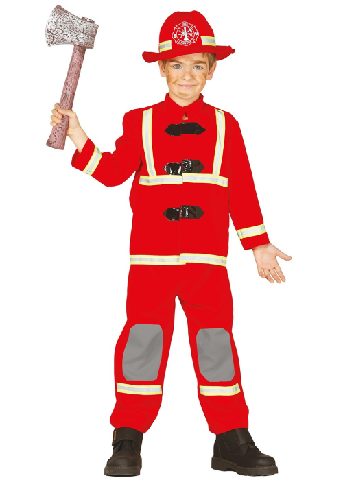 Disfraz de Bombero Rojo Infantil