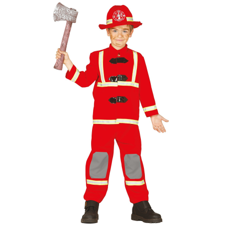 Disfraz de Bombero Rojo Infantil - Disfraces de Bomberos Infantiles