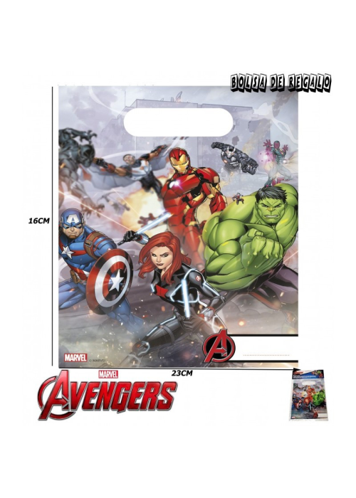 Bolsa de Regalo Avengers 6 Unid - Fiestas de Cumpleaños de Superheroes