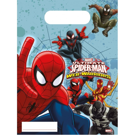Bolsa de Regalo Spiderman 6 Unid - Fiestas de Cumpleaños de Superheroes