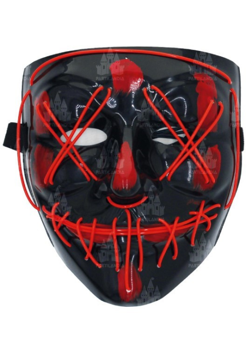 Mascara Asesino Purgador con Luz Led Roja - Complementos de la Purga