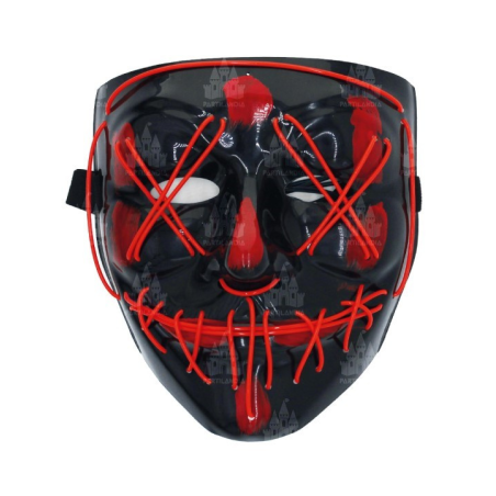 Mascara Asesino Purgador con Luz Led Roja - Complementos de la Purga
