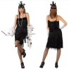 Disfraz de Charleston Negro Flecos - Disfraces de Años 20 para Mujer