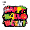 Cartel Happy Halloween 3D Fluorescente