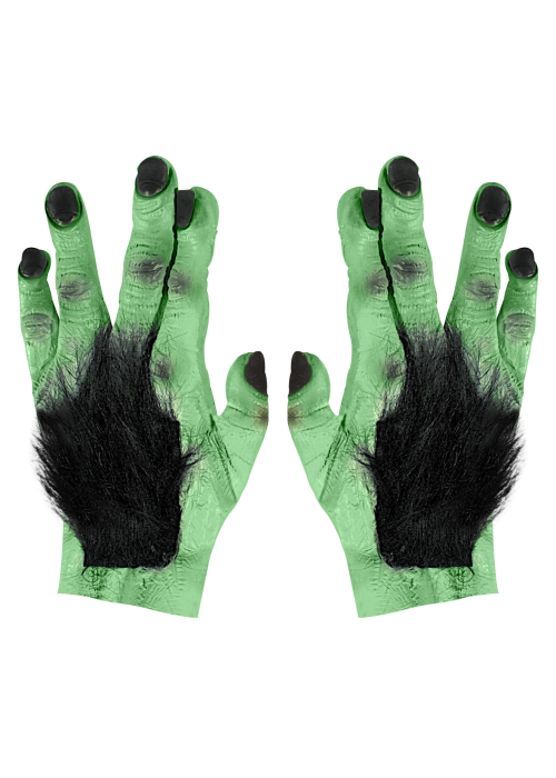 Guantes de Monstruo verde con Pelo - Complementos de Franki