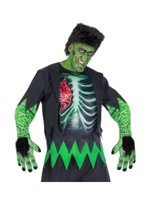 Guantes de Monstruo verde con Pelo - Complementos de Franki