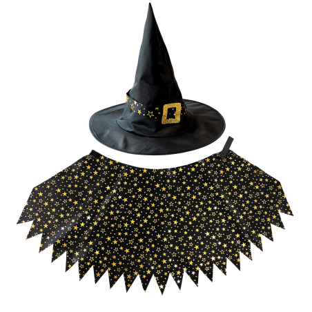 Sombrero y Capa de Mago o Bruja - Complementos de Brujas y hechiceros