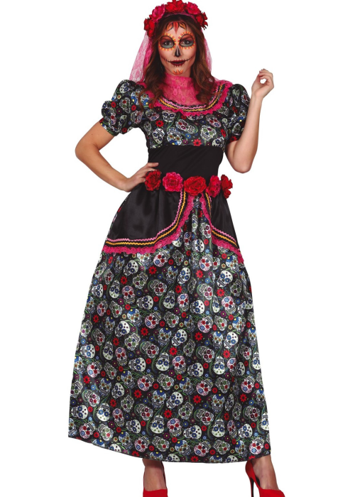 Disfraz de Catrina Calaveras - Disfraces de Esqueleto para Mujer