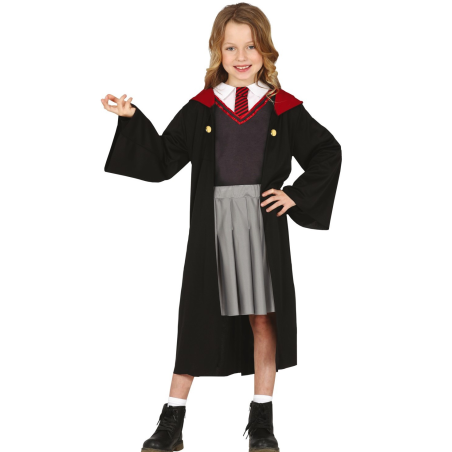 Disfraz de Estudiante de Magia Rojo Niña