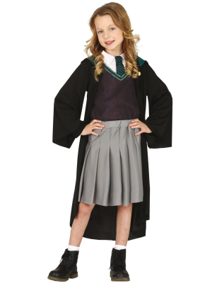 Disfraz de Estudiante de Magia Verde Niña - Estudiante de Magia