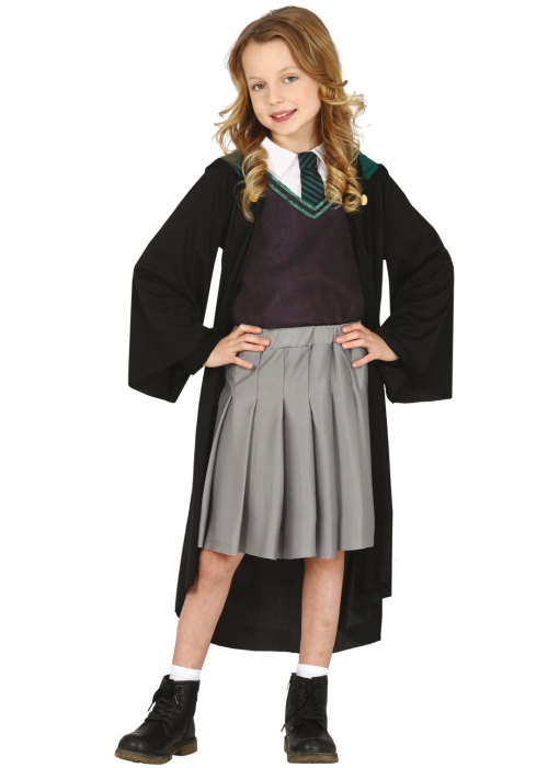 Disfraz de Estudiante de Magia Verde Niña - Estudiante de Magia