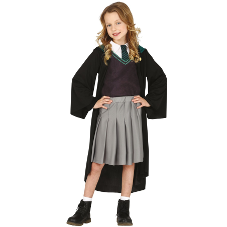 Disfraz de Estudiante de Magia Verde Niña - Estudiante de Magia
