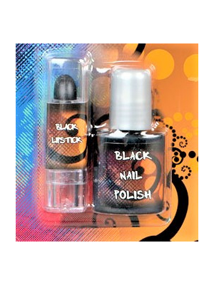 Pintalabios y Pintauñas Negro - Maquillaje