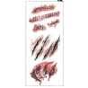 Set de tatuajes Heridas y Arañazos - Accesorios Halloween