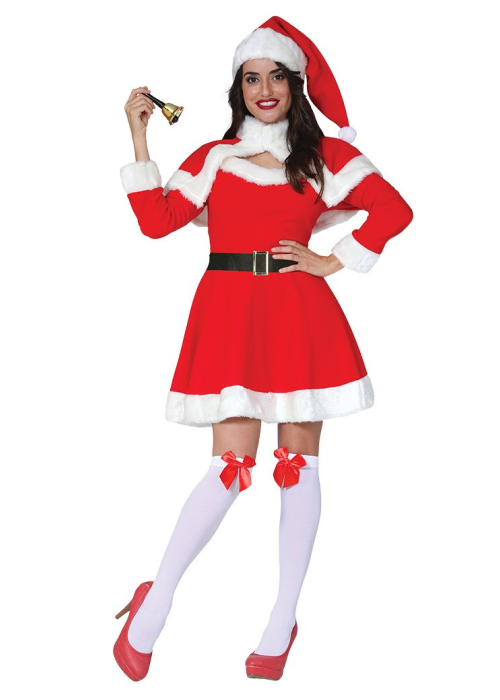 Disfraz de Mama Noel con Capa - Disfraces Navideños para Mujer