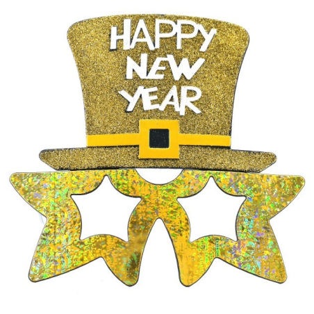 Gafas Happy New Year Oro - Gafas para Cotillon