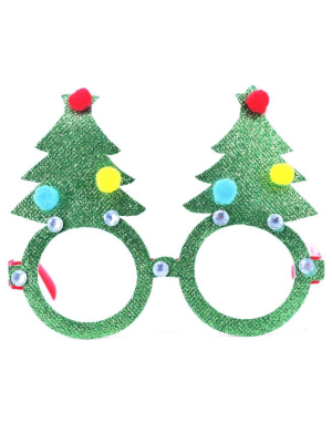 Gafas Arboles de Navidad Glitter - Gafas para Cotillon