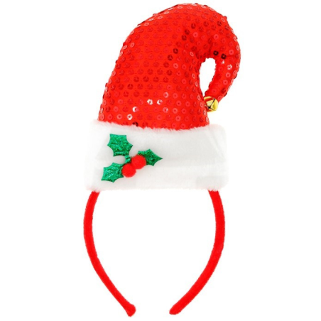 Diadema Noel Lentejuelas - Gorros y Diademas para Cotillon