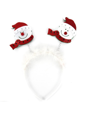 Diadema Muelles Muñeco de Nieve Noel - Gorros y Diademas para Cotillon