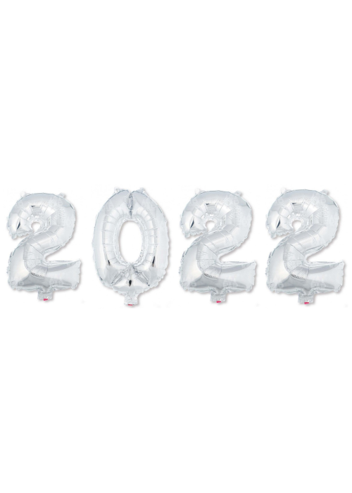 Pack Globos año 2022 Plateado