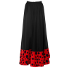Falda Sevillana Doble Volante Lunar Rojo - Faldas Flamencas