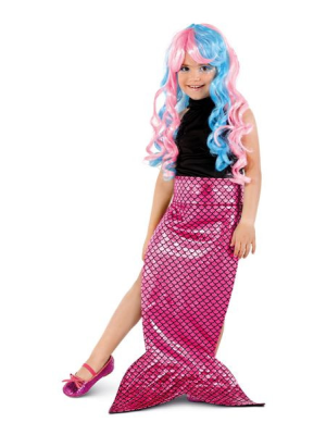 Cola de Sirena Rosa Infantil - Complementos de la Sirenita