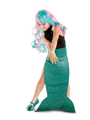 Cola de Sirena Verde Infantil - Complementos de la Sirenita