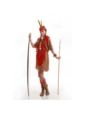 Disfraz de India Roja - Disfraces de Indios Adultos