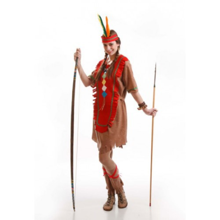 Disfraz de India Roja - Disfraces de Indios Adultos