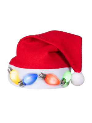 Gorro Papa Noel con Luces Navideñas