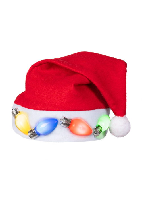 Gorro Papa Noel con Luces Navideñas
