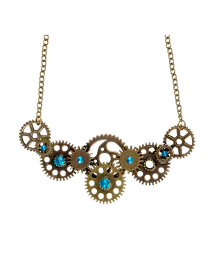 Collar Steampunk Ruecas - Complementos de Steampunk