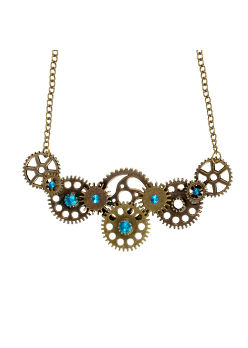 Collar Steampunk Ruecas - Complementos de Steampunk