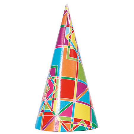 Gorro Cono Carton Colores Surtidos - Gorros y Diademas para Cotillon