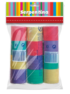 Serpentina Multicolor 3 Rollos - Confetti y Serpentinas
