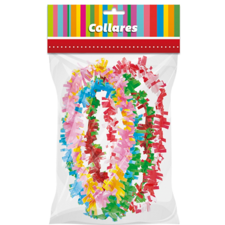 Collares de Plastico Bicolor 4 Unidades - CELEBRACIONES