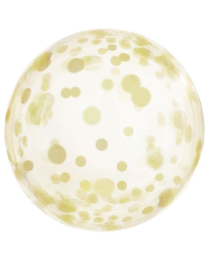 Globo Burbuja Puntos Dorados - Globos