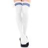 Medias Blancas con Rayas Azul Marino - Medias y Pantys