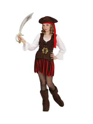 Disfraz de Piratesa Marron Infantil - Disfraces de Piratas para Niñas