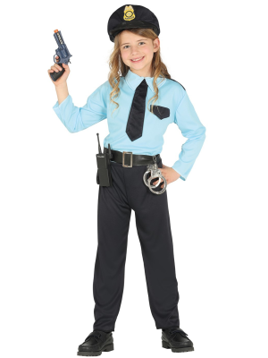 Disfraz de Policia Azul Infantil - Disfraces de Policias y Presos para Niños