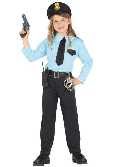 Disfraz de Policia Azul Infantil - Disfraces de Policias y Presos para Niños