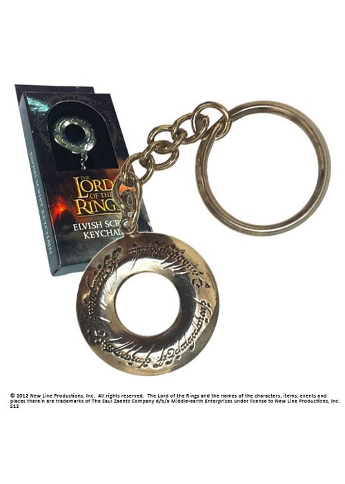 LLAVERO METÃLICO ELVISH SCRIPT - EL SEÃ‘OR DE LOS ANILLOS - Regalos de El Señor de Los Anillos