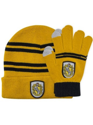 Lote de guantes tactiles y gorro para niño - Hufflepuff - Harry Potter - Regalos de Harry Potter