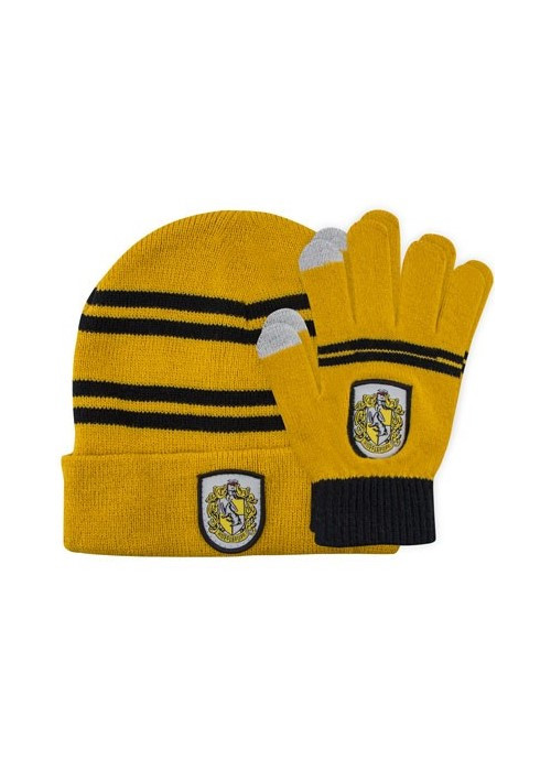 Lote de guantes tactiles y gorro para niño - Hufflepuff - Harry Potter - Regalos de Harry Potter