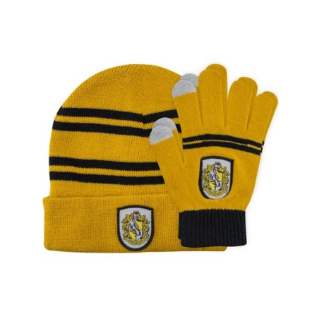 Lote de guantes tactiles y gorro para niño - Hufflepuff - Harry Potter - Regalos de Harry Potter