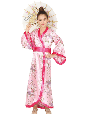 Disfraz de Geisha Rosa Infantil - Disfraces Orientales Para Niñas