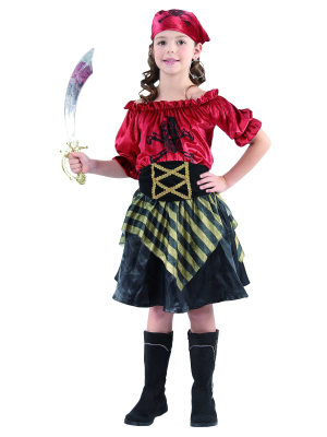 Disfraz de Piratesa Corsaria Infantil - Disfraces de Piratas para Niñas