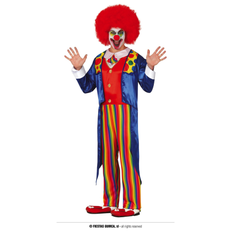 Disfraz de Payaso Frac Azul