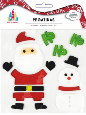 Pegatina Gel Navidad Papa Noel - Complementos Navideños