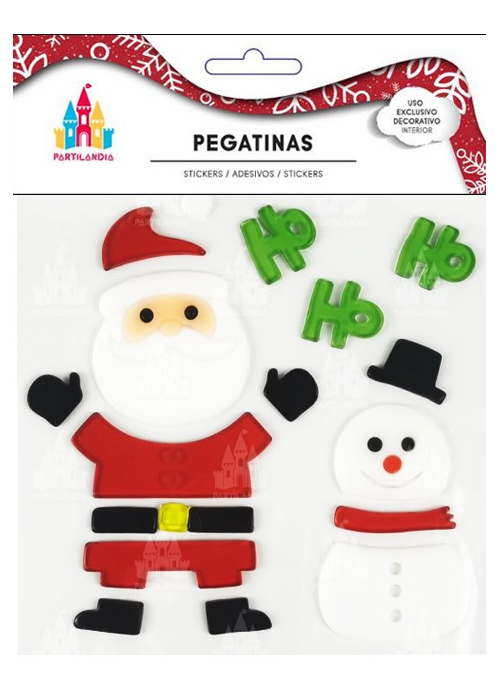 Pegatina Gel Navidad Papa Noel - Complementos Navideños